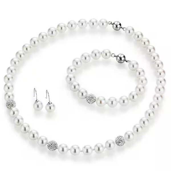 Jewelry set multipack jewelry gift pearl necklace pearl bracelet pearl ear hooks