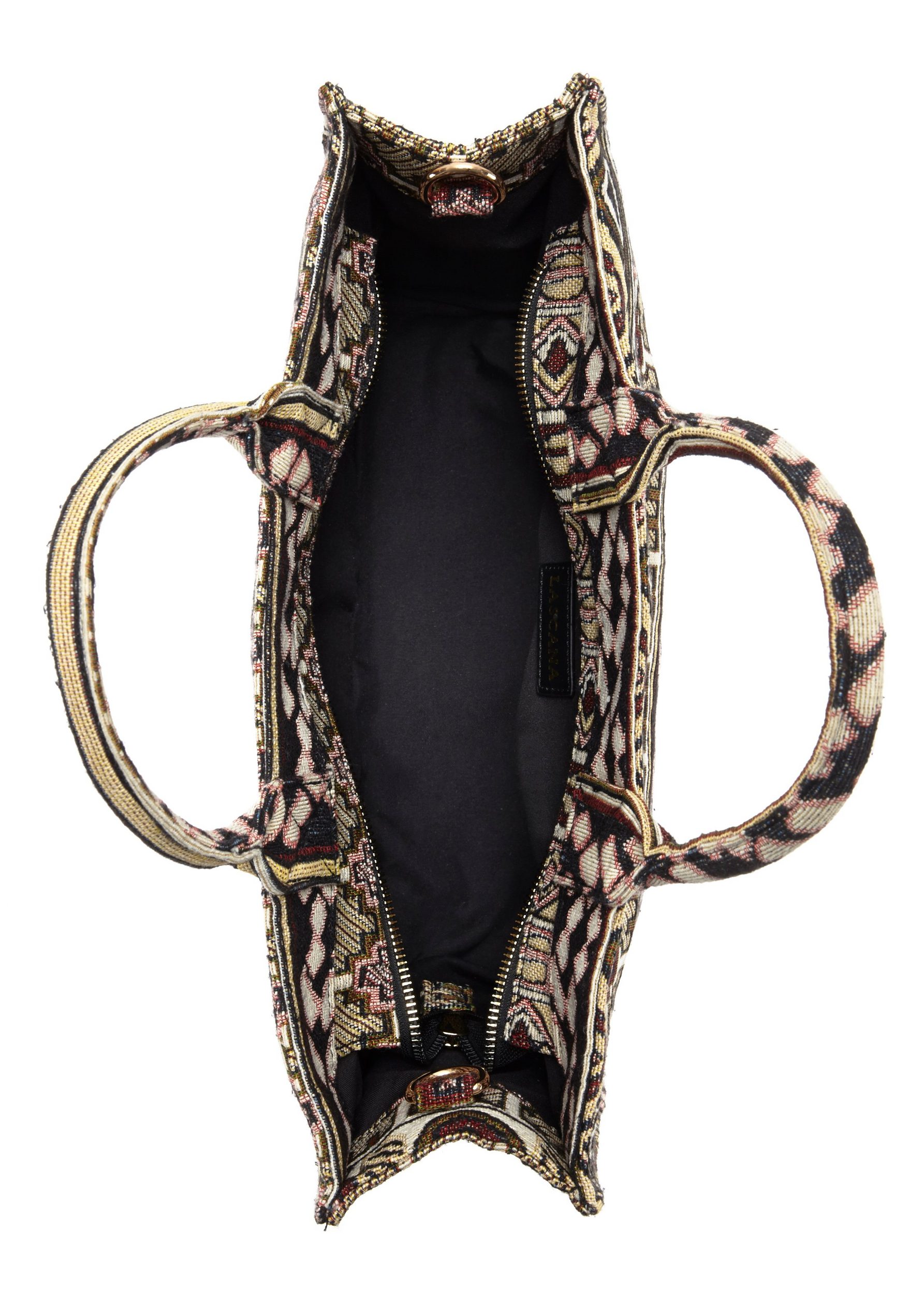 Shoulder Bag Mini Shopper, beach bag, tote bag, fashionable jacquard pattern VEGAN - Image 4