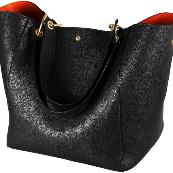Handbag Women's Handbag leather large shopper shoulder bag black