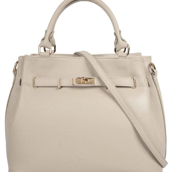 Tote Bag- genuine leather, Made in Italy, spacious handle bag with smartphone compartment