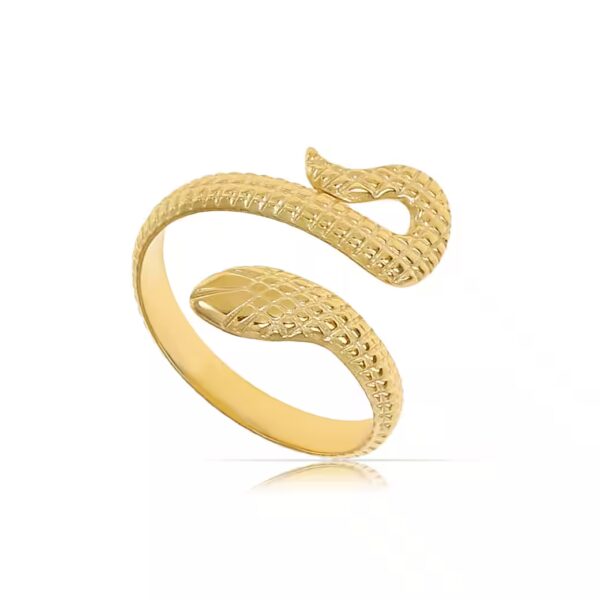 Finger ring snake ring gold for women made of stainless steel