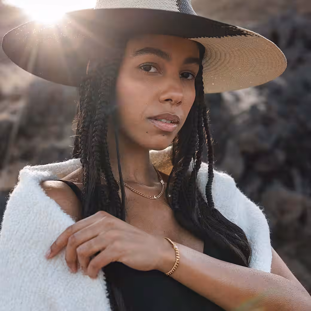 Necklace and bracelet set jewelry gift stainless steel Mahina Club Sparkle, 2401-MC-Sparkle-Gold - Image 2