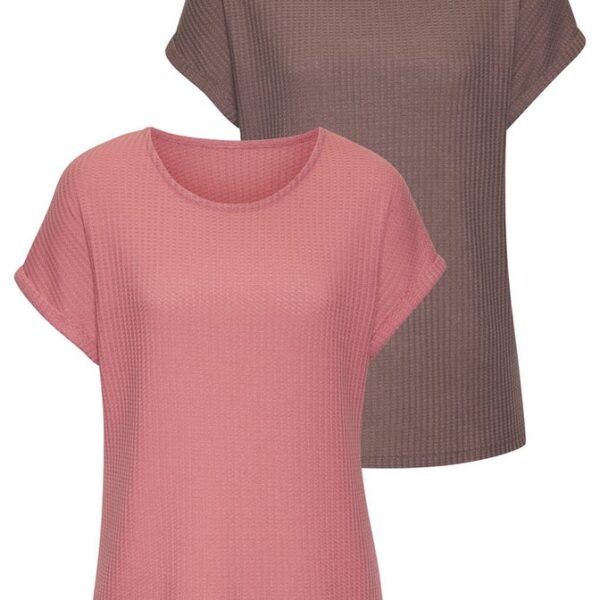 Vivance Kurzarmshirt aus weicher Piqué-Qualität (2er-Pack)