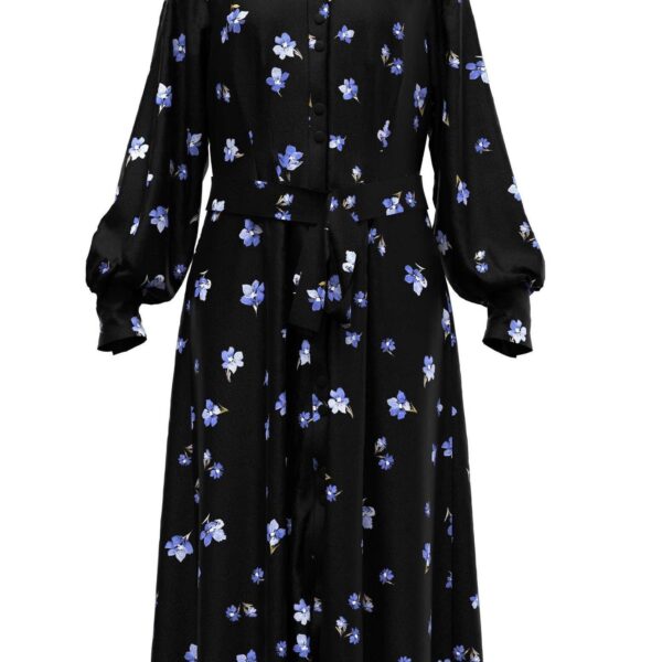 Summer Dress women's dress SLFWALDA LS AOP MIDI DRESS