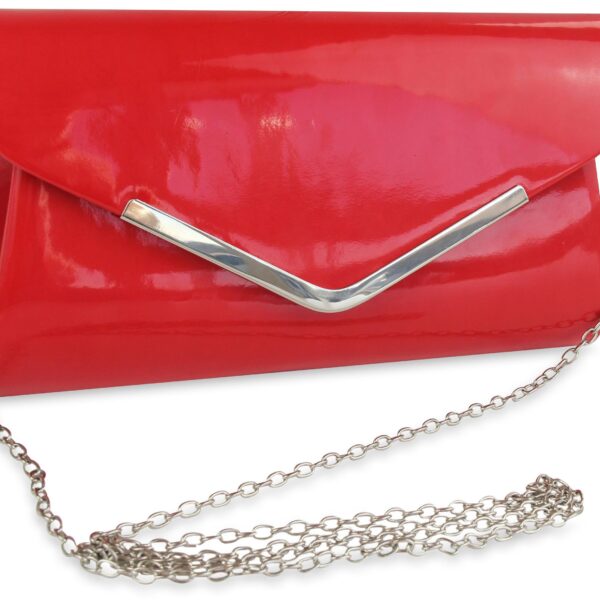 Clutch Evening Bag for women in patent leather look