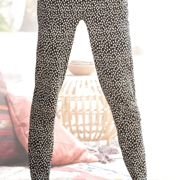 Beach Pants with floral print and pockets, lightweight jersey trousers