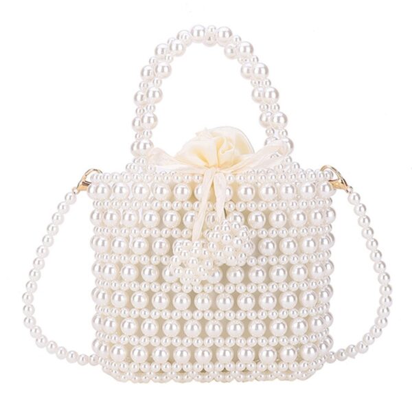 Clutch Women's Clutch Artificial Pearls Handbag with Chain