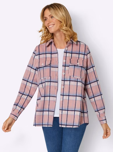 Blouse blazer checked blouse jacket
