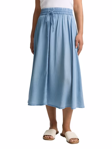 midi skirt with drawstring