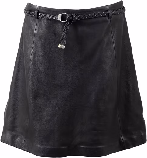 Leather skirt GWHalie (Set, 2-piece, including spot belt) with braided belt