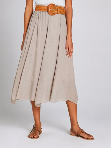 Midi skirt plain skirt