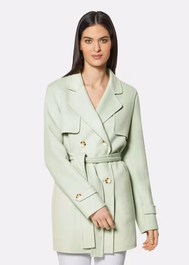 Trench coat double-face jacket in trench look
