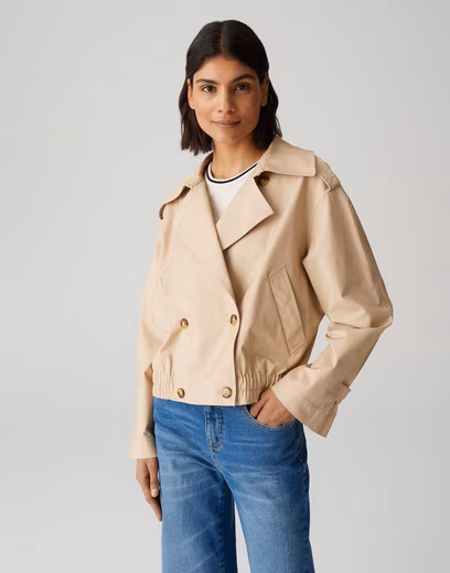 Trench coat Short trench jacket HEDIE Regular made of Lyocell Mix