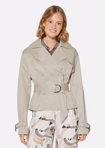 Trench coat short jacket in trench style
