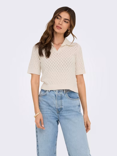 Polo shirt ONLCOSIMA SS STRUCTURE POLO KNT NCA