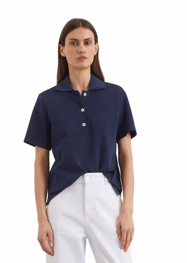 Polo shirt with honeycomb structure