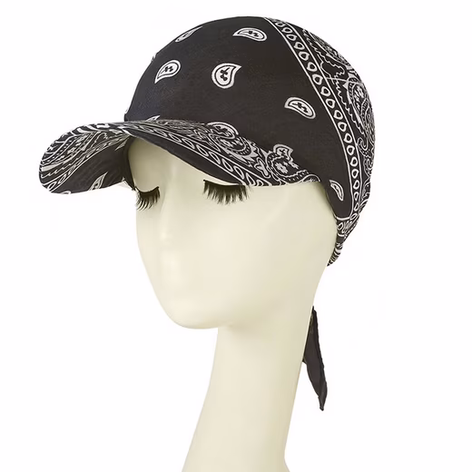 Baseball Cap Bandana Cap with bow tie women, light and soft