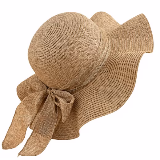 Straw hat sun hat summer hat beach hat straw hat, women foldable, one size