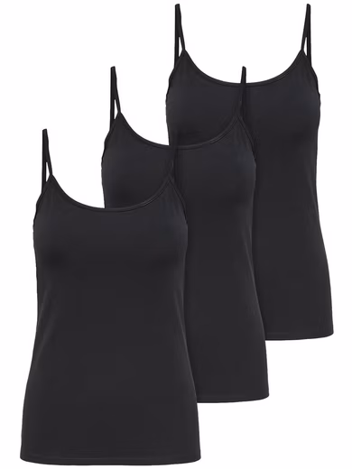 Tank top Life Singlet (3-piece) Figure-hugging, elastic cotton quality