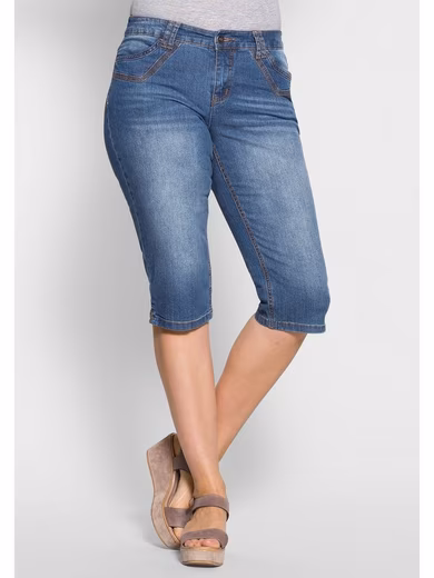 Denim Bermuda Shorts plus sizes with Two Pockets