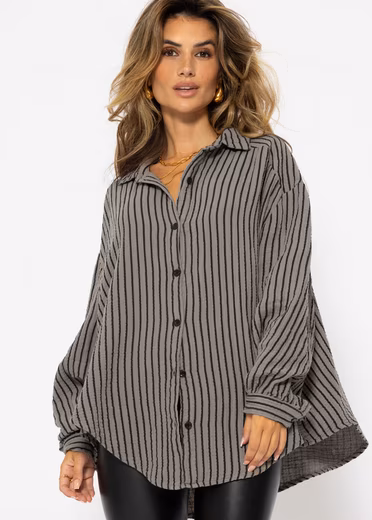 Long blouse oversize muslin blouse women's long sleeve elegant