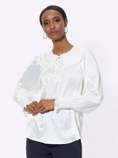 Classic blouse satin blouse