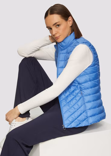 Functional vest Lightweight quilted vest with stand-up collar