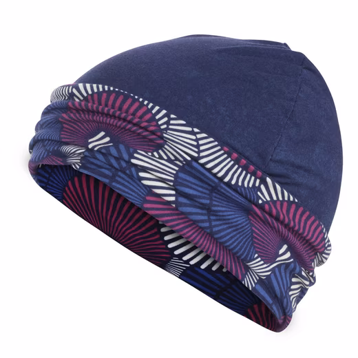 Knitted hat Fashy - Headwear Chemo Hat Temperature Regulating Reversible Blue - Image 4