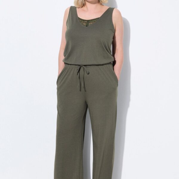 Overall Jumpsuit Lace V-neck sleeveless