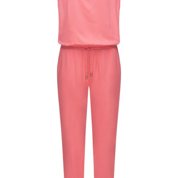 Jumpsuit Novel chic, long ladies' overall with tie belt