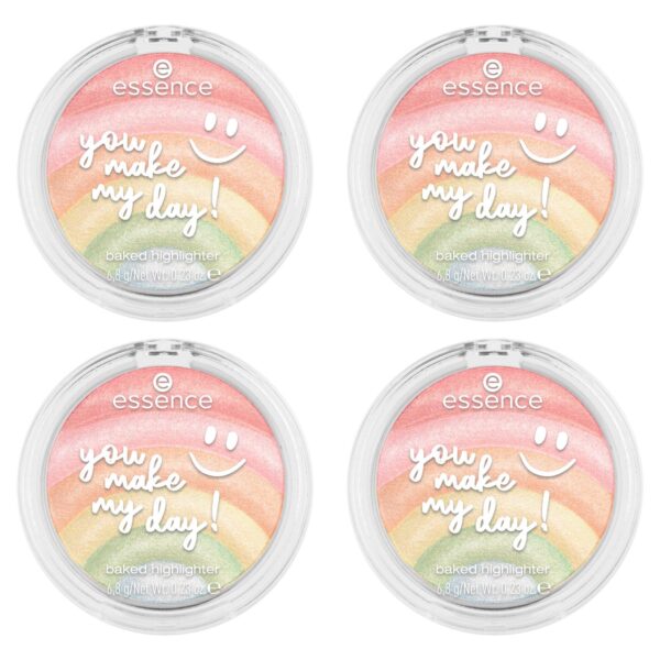 Highlighter you make my day! baked highlighter 4-piece set, with attractive pastel color