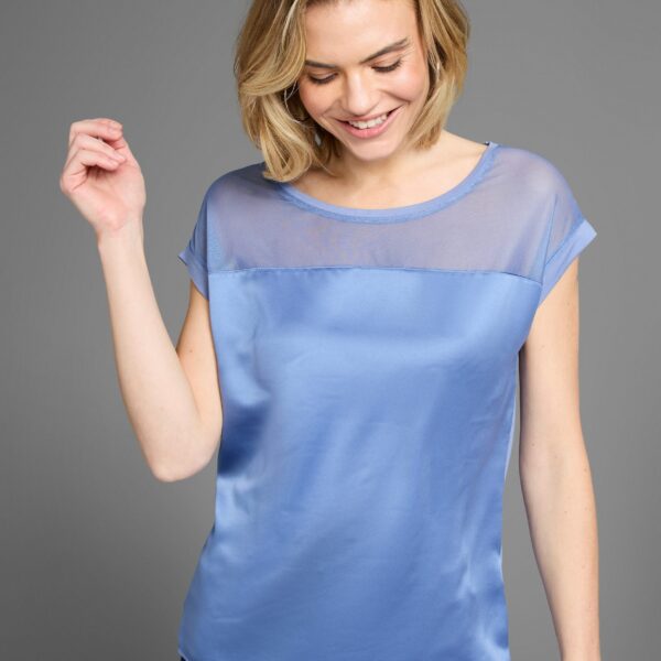 Shirt Blouse with mesh part