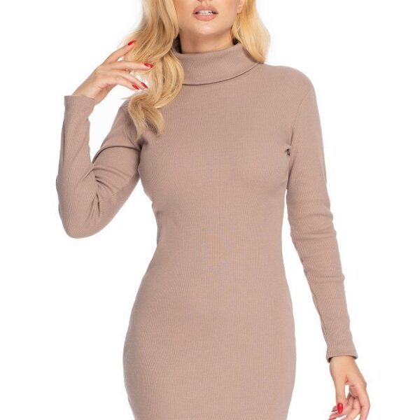 Mini Dress ribbed dress tube dress with turtleneck