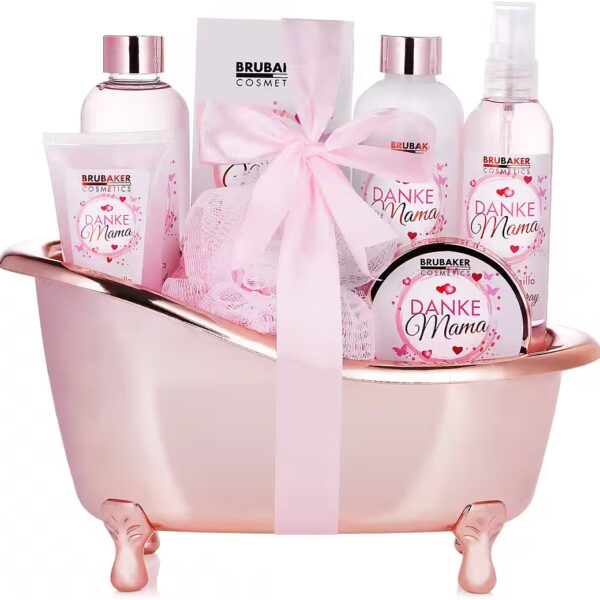 Skin cleansing set Thank you mom bath set with rose vanilla scent, gift for mom