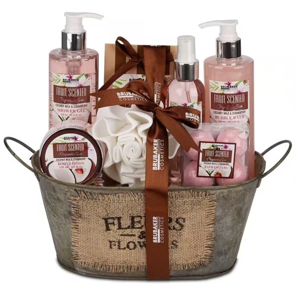 Care gift set shower and bath set with coconut & strawberry fragrance