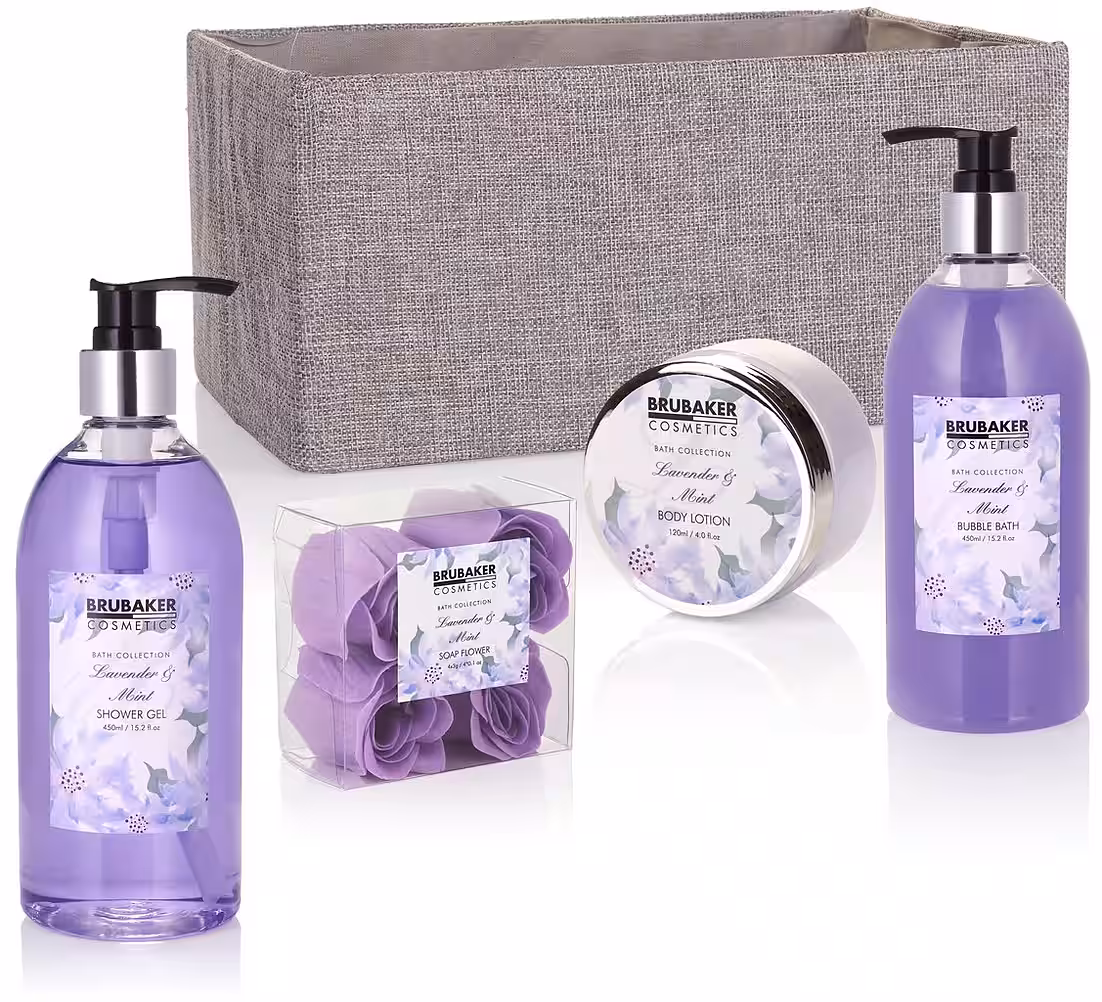 Skin cleansing set shower and bath set with lavender mint fragrance - Image 2