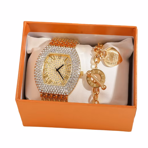 Quartz watch birthday gift, quartz watch ladies watch set, fashionable accessories Perfect gift for women.