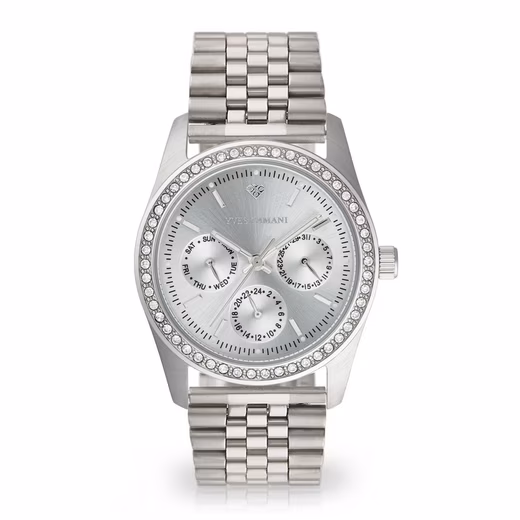 Quartz watch MIELLE II MULTIFUNCTION SILVER