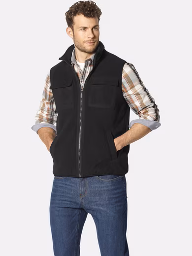 TEMILASSO fleece vest with large breast pockets