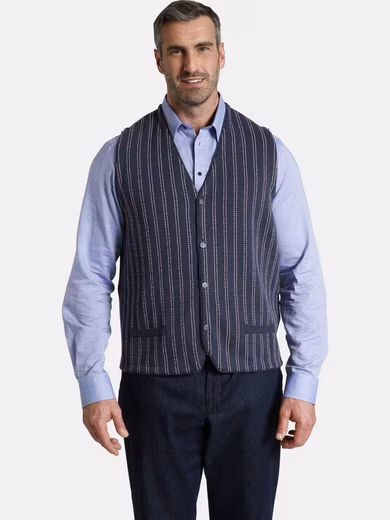Knitted vest BORS in classic striped design