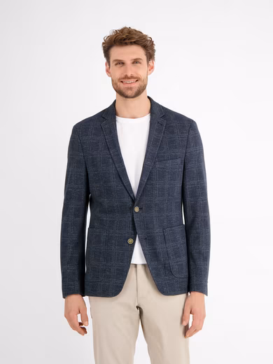 Suit jacket with check pattern