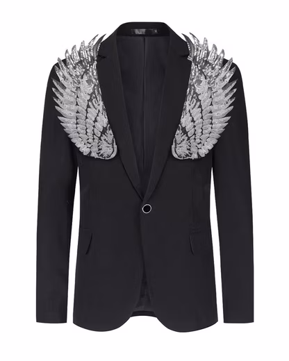 Jacket Men's Sequin Tuxedo Jacket Glitter Colorful Blazer for Party