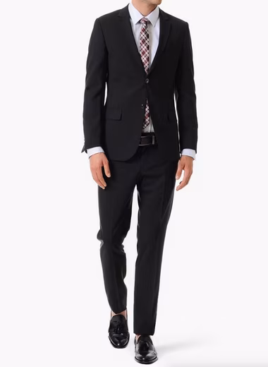 Suit Keskin Collection Premium Suit Men Black Noble 44-62 and XS-4XL