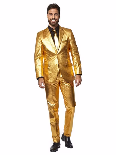 Suit Groovy Gold Costume Suit - for Carnival New Year's Eve
