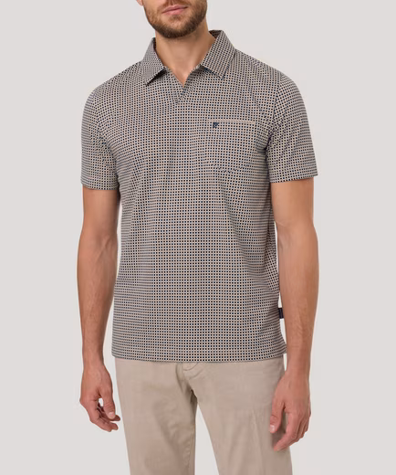Polo shirt Polo shirt without KN with geometric pattern
