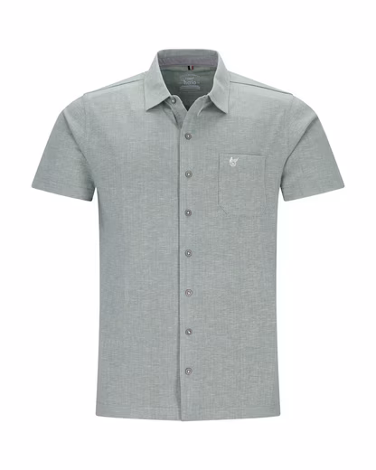 Polo shirt buttoned polo shirt with allover print in stay fresh quality