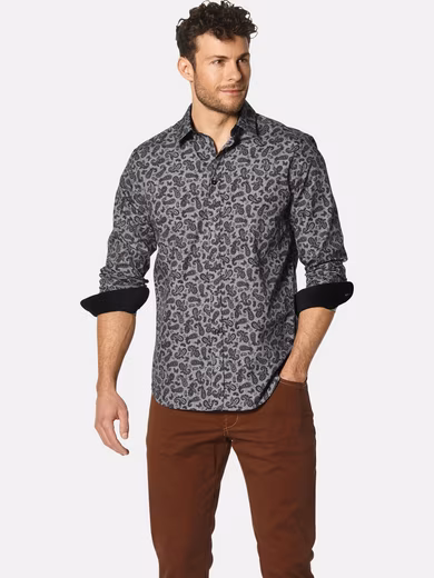 Long-sleeved shirt TOSCOGERI with paisley pattern