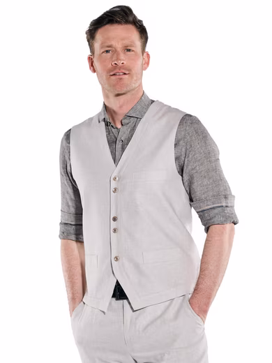 Suit vest jacket vest with linen content