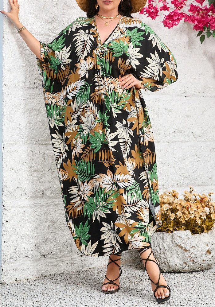 Summer dress beach dress viscose dress women LO-KLDE-L11 large size - Image 6