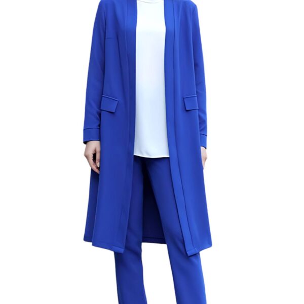 Trouser suit two-piece women's suit long-sleeved long blazer with trousers modest fashion